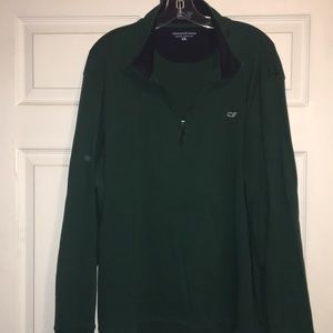 Men’s Vineyard Vines Cotton Quarter Zip Dark Green
